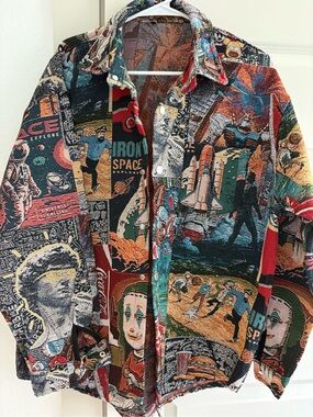 Spring Autumn Streetwear oil painting Set Popular Painted Shirt Jacket